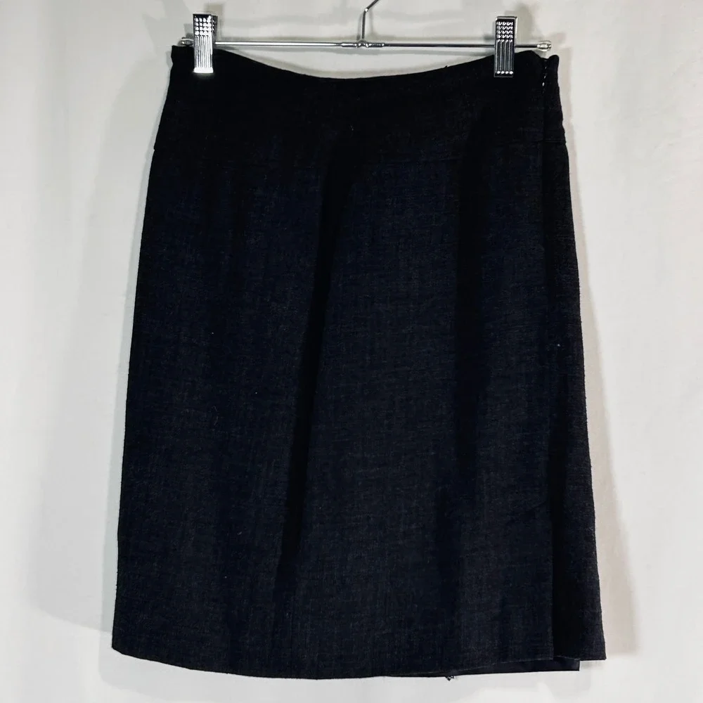 Vintage Jones New York Charcoal Gray 100% Wool Pencil Skirt Size‎ 6 Professional
